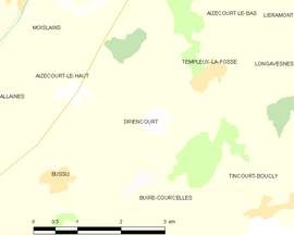 Mapa obce Driencourt