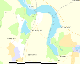 Mapa obce Fouencamps