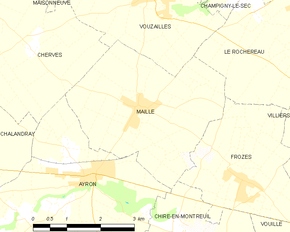 Poziția localității Maillé