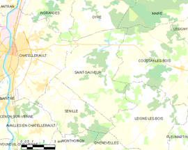 Mapa obce Saint-Sauveur