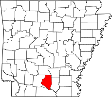 Map of Arkansas highlighting Calhoun County.svg