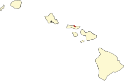 map of Hawaii highlighting Kalawao County