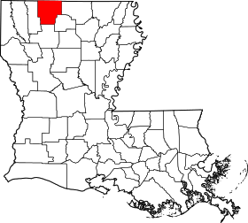 Map of Louisiana highlighting Claiborne Parish.svg