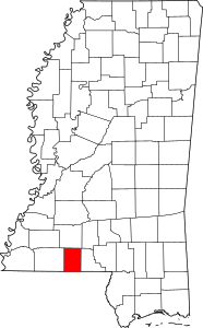 Map of Mississippi highlighting Pike County.svg
