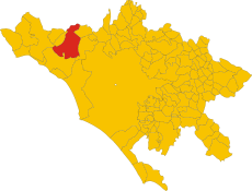 Map of comune of Bracciano (province of Rome, region Lazio, Italy).svg