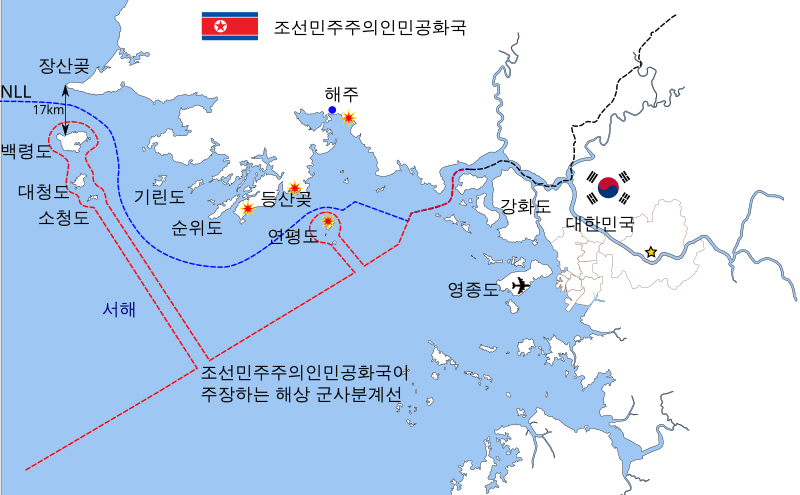 File:Map of the shelling of Yeonpyeong2.svg