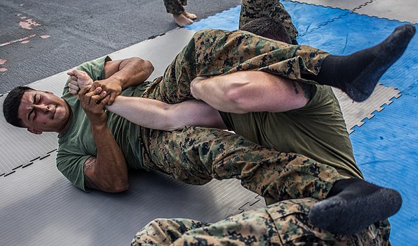 Armbar counter on the ground normally is a body roll towards the opponent in order to prevent overextension of the captured elbow bend