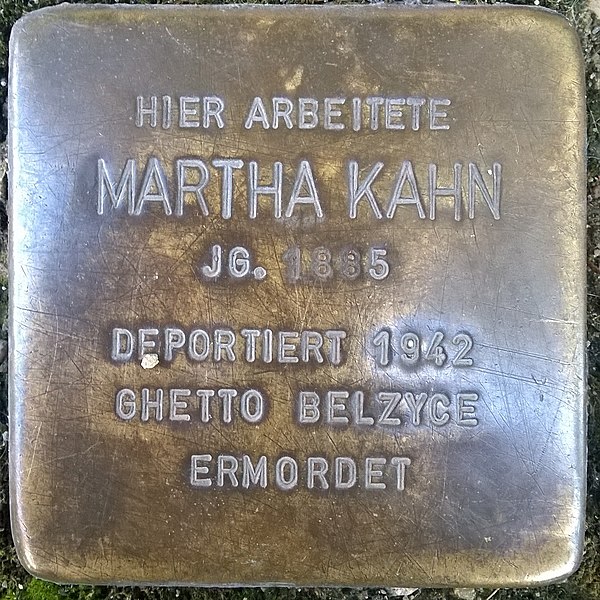 Datei:Martha Kahn Stolperstein in Weimar, Thüringen.jpg