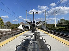 Middletown station in October 2023 Middletown PA Amtrak station from platform October 2023.jpeg