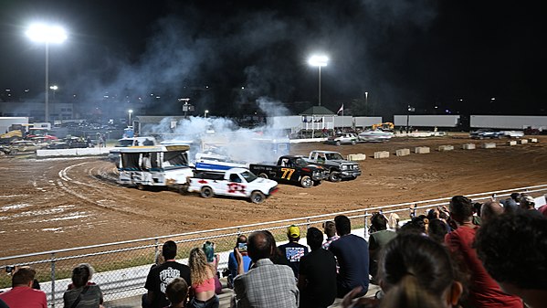 Demoltion Derby trailer race at the Montgomery County Fair in Gaithersburg, MD