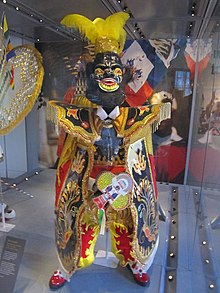 An example of a Morenada costume from Bolivia showcased at the International Slavery Museum. Morenada costume, International Slavery Museum (1).JPG