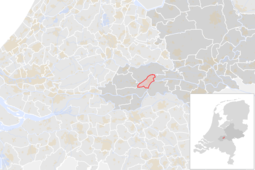 Locatie van de gemeente Tiel (gemeentegrenzen CBS 2016)