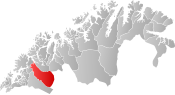 Mlselv all'interno di Troms og Finnmark