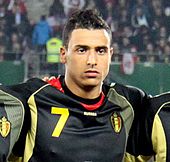 Chadli lining up for Belgium in 2011 Nacer Chadli - Belgium.jpg