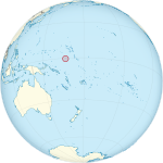 Nauru on the globe (small islands magnified) (Polynesia centered).svg