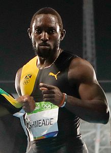 Der Jamaikaner Nickel Ashmeade blieb als Vierter seines Rennens im Semifinale hängen
