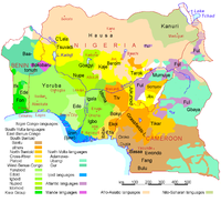 Nigeria Benin Cameroon languages.png