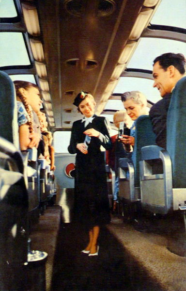 File:North Coast Limited Vista Dome nurse stewardess Northern Pacific.JPG