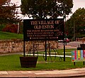 A sign showing the location of Eston in the past