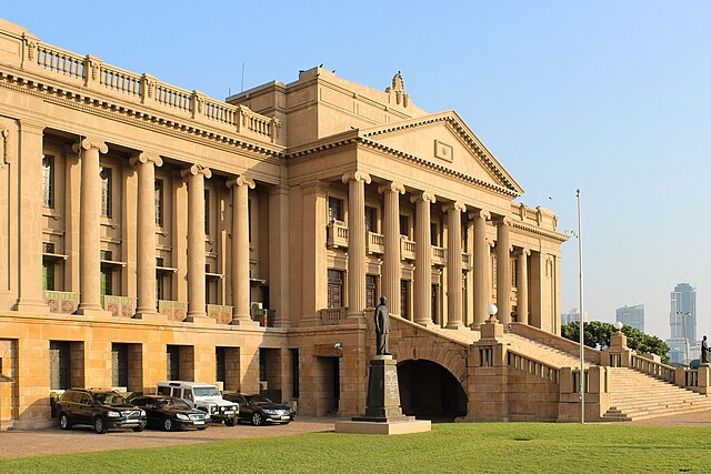 The Old Parliament Building near the Galle Face Green, now the Presidential Secretariat