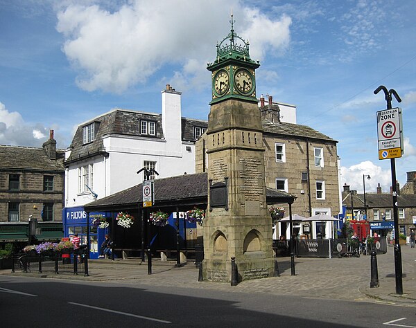 Image: Otley Market Place clock 7 August 2017