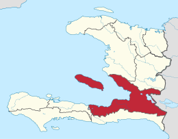 Haitinin Qərb departamenti xəritədə