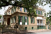 The Owens-Thomas House, at 124 Abercorn Street in Savannah, Georgia, US. It is a National Historic Landmark. This is an image of a place or building that is listed on the National Register of Historic Places in the United States of America. Its reference number is 76000611.