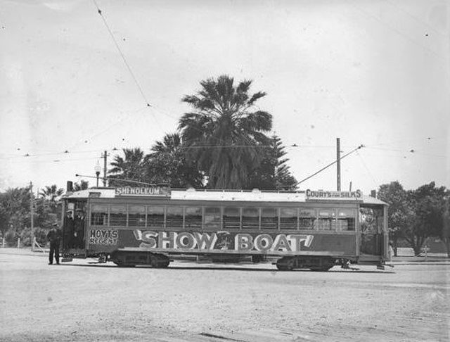Perth tram on the network, 1929.