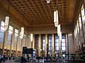 The art déco interior of the grand concourse at the 30th Street Station in Philadelphia, 2006