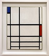 Piet Mondrian, Kompozicija s crvenom, plavom i bijelom II., 1937.