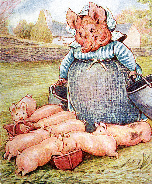 The Tale of Pigling Bland #1 Beatrix Potter Themed Postcard NEW