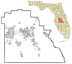 Polk County Florida Incorporated and Unincorporated areas Hillcrest Heights Highlighted.svg