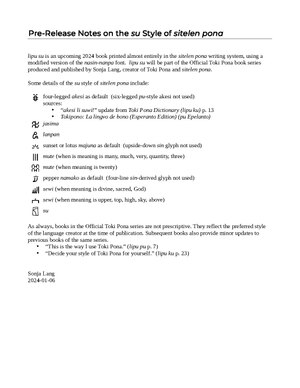 Pre-Release Notes on the su Style of sitelen pona.pdf