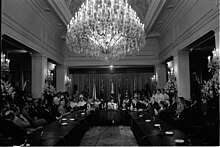 1966 SEATO conference in Manila President Marcos and US President Johnson at the SEATO Conference at Malacanang Palace in 1966.jpg