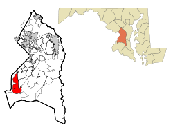 Location of Fort Washington, Maryland