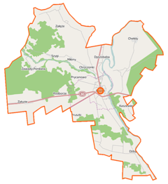 Mapa lokalizacyjna gminy Różan