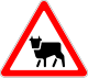 Russia cattle crossing sign