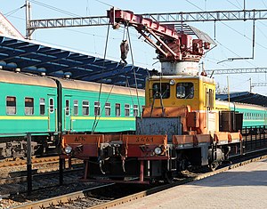 Ukrainian railway crane