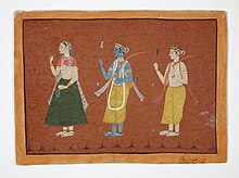 Rama, Sita, and Lakshmana, Folio from a Ramayana LACMA M.87.278.10.jpg