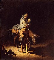 Rembrandt van Rijn: Útěk do Egypta (Musée des Beaux-Arts de Tours)