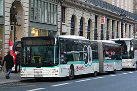 Un autobus MAN Lion's City GL à Paris - Opéra, en décembre 2009.
