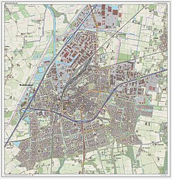 Dutch Topographic map of Roosendaal, March 2014.
