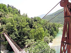 Roquestéron-Grasse - Passerelle au-dessus de l'Estéron