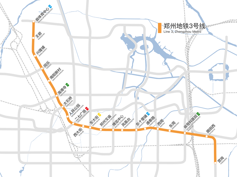 File:Route Map of Zhengzhou Metro Line 3.png