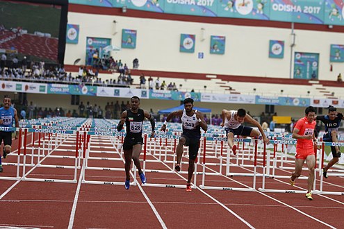 Heat 2 SIDDHANT THINGALAYA Of India In Action (Men 110m H).jpg