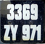 Saint-Barthélemy — license plate “3369ZY971” (cropped)