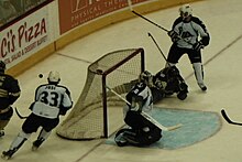 Josi (left) with the Milwaukee Admirals in March 2011 San Antonio Rampage vs. Milwaukee Admirals in 2011.jpg