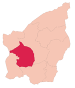 Местоположба на градот Сан Марино на картата на Сан Марино