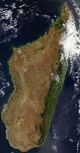 Satellite image of Madagascar in September 2003