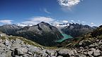 Austria - Tyrol, Widok z Feldkopf na szczyty Glöd